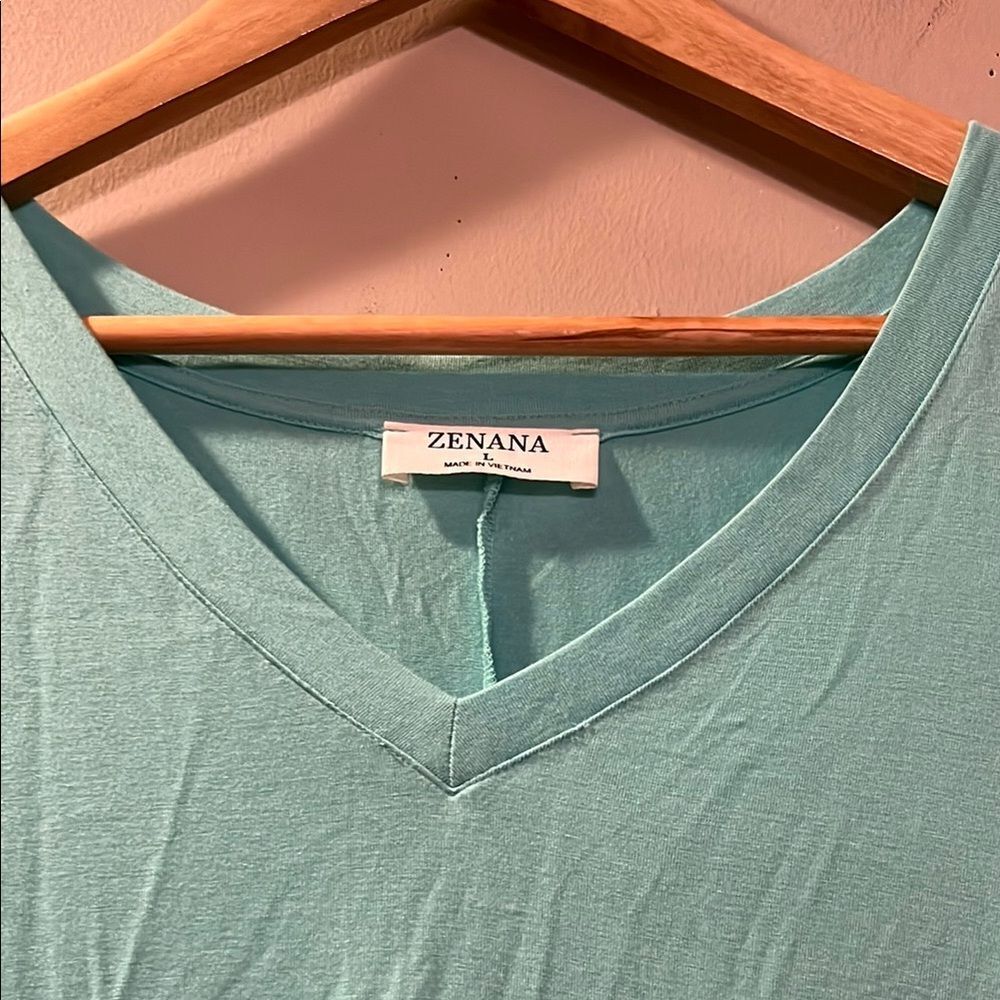 Zenana Outfitters Teal Sleeveless V-Neck Top - Picture 3 of 7